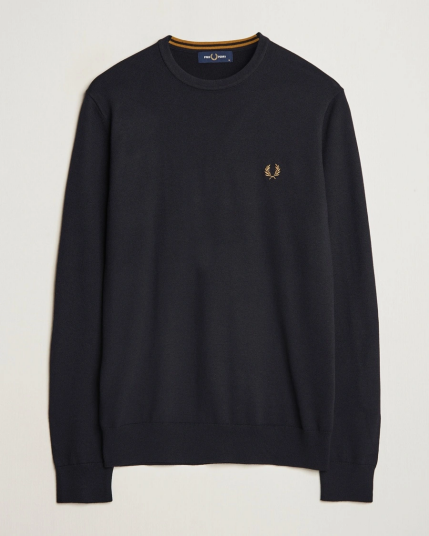 Fred Perry Classic Crew Neck Jumper Navy Fred Perry Classic Crew Neck Jumper Navy