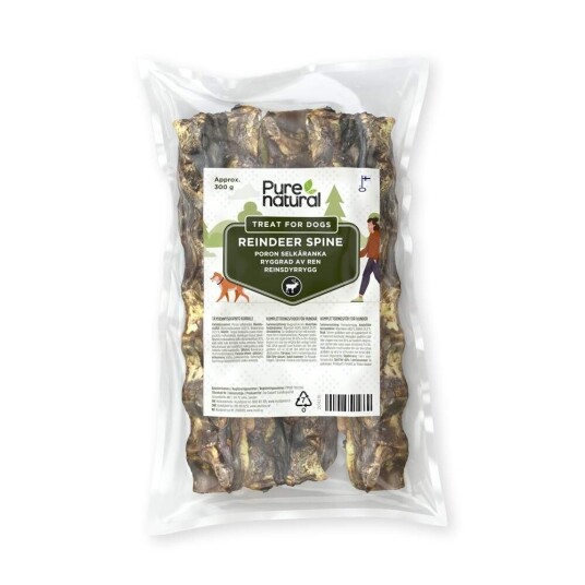 Purenatural Reinsdyr Ryggrad 300 G