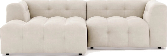 Puffy 3 seters boblete sofa med divan venstre Beige Puffy 3 seters boblete sofa med divan venstre Beige