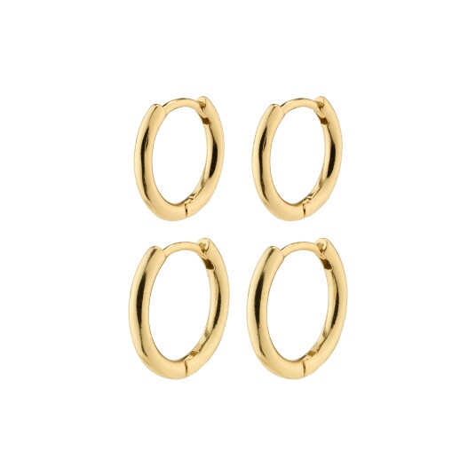 Pilgrim LEAF 2 i 1 sett huggie hoops gullbelagt