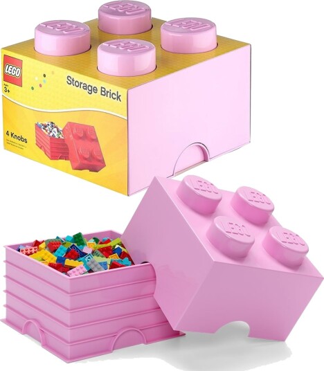 LEGO Storage Brick 4 oppbevaringsboks med lokk 25 x 25 cm light Purple design collection LEGO Storage Brick 4 oppbevaringsboks med lokk 25 x 25 cm light Purple design collection