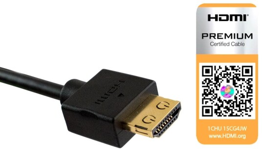 SCP HDMI Premium HEC -  2,5 m Ultra Thin HDMI kabel m/Ethernet Sort 4K Blister
