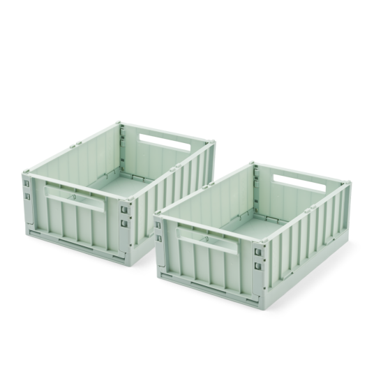Liewood Weston Storage Box M 2 Pack Green One Size Liewood Weston Storage Box M 2 Pack Green One Size