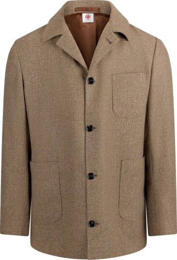 Luigi Borrelli Amalfi overshirt 48 beige herre