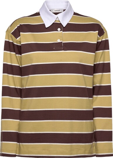 Topshop | Tsbibs L/S Stripe Polo Top Jrs | S