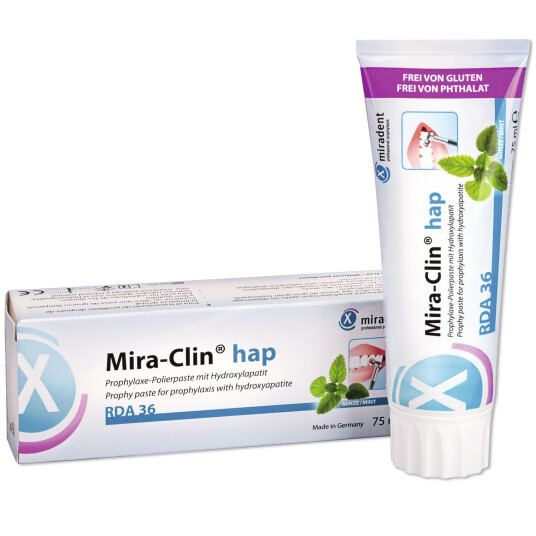 Tannbleking Tannkrem Mira Clin Hap Poleringspasta 75 ml