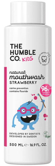 The Humble Co. Natural Mouthwash Kids Strawberry 500 ml The Humble Co. Natural Mouthwash Kids Strawberry 500 ml