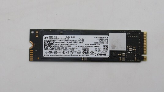 Lenovo 512GB M.2 PCIe NVMe QLC SSD 5SS1W19389