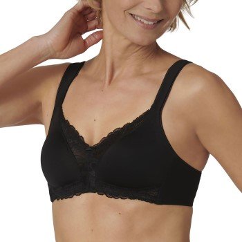 Triumph BH Modern Lace Cotton Soft Bra Svart A 95 Dame Triumph BH Modern Lace Cotton Soft Bra Svart A 95 Dame