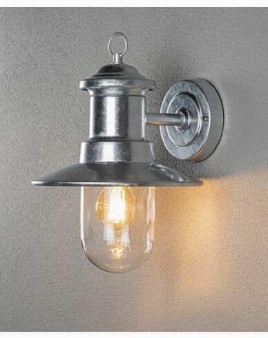 Konstsmide Napoli vegglampe E27 galv / klart glass Konstsmide Napoli vegglampe E27 galv / klart glass