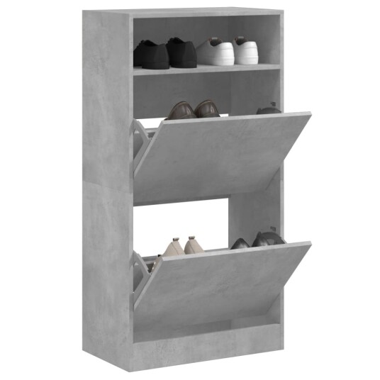  Skoskap betonggrå 60x34x116 cm konstruert tre 8721012382541