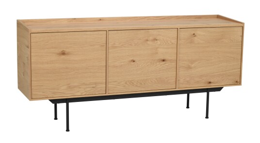 Rowico Home Brewerton skjenk Eik/svart metall 160 x 40 cm