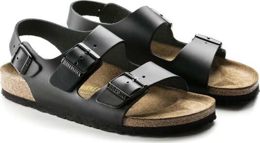 Birkenstock Unisex Milano Natural Leather Regular 37, Black Birkenstock Unisex Milano Natural Leather Regular 37, Black