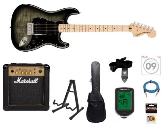 Fender Squier Affinity Stratocaster Startpakke Black Burst