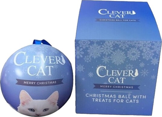 Clever Cat Christmas Ball Godbit Til Katt 60 G