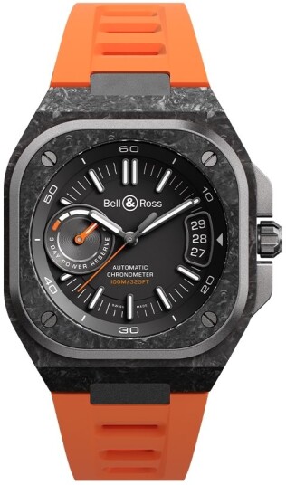 Bell & Ross Herreklokke BRX5R BO TC/SRB BR X5 Sort/Gummi Ø41 mm