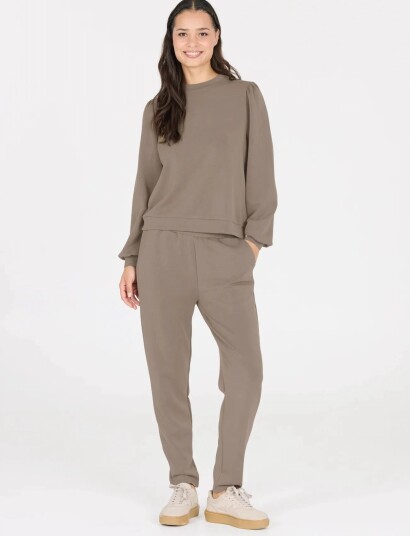 Athlecia Jillnana V2 W Balloon Sleeve Sweat Brown 34