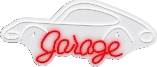 Manta SNL95WH Neon LED Vegglampe Hvit/Rød Garasje Manta SNL95WH Neon LED Vegglampe Hvit/Rød Garasje