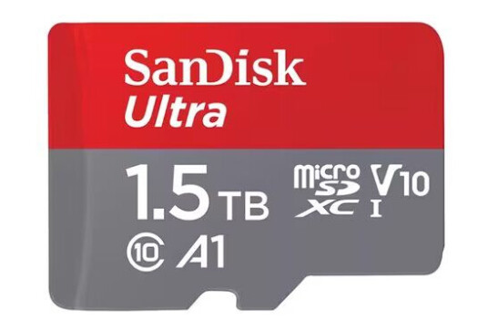 SanDisk Ultra microXCSD 1,5 TB klasse 10 UHS-I U1 A1 150 MB/s
