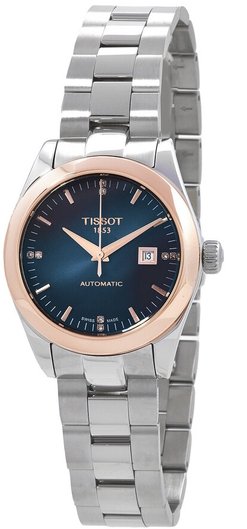 Tissot Dameklokke T930.007.41.046.00 T Gold Blå/Stål Ø29 mm