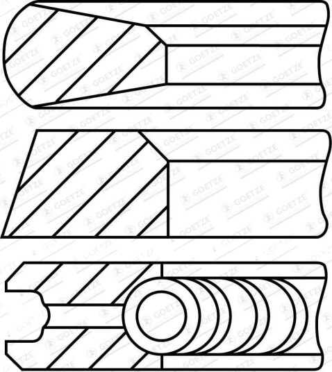 Stempelringsett GOETZE ENGINE 08-784821-10