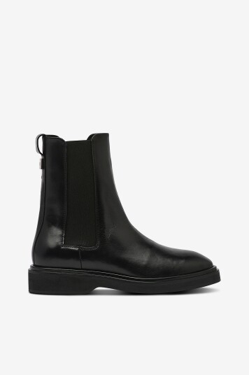 Calvin Klein Boots Flat Chelsea Boot Lth Svart