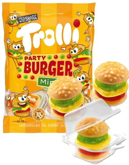Trolli Party Burger Minis Vingummi Mini Burger 100 g