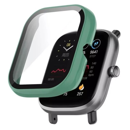 INCOVER Amazfit Bip U / Bip U Pro Hard Plastic Case m. Innebygd Skjermbeskyttelse - Grønn