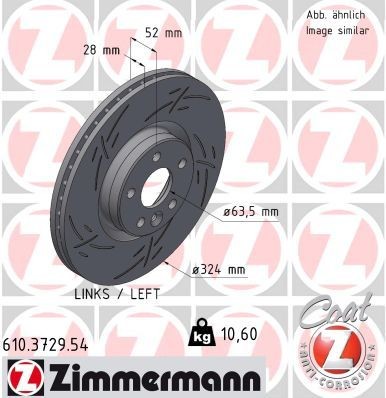 Bremseskive ZIMMERMANN 610.3729.54