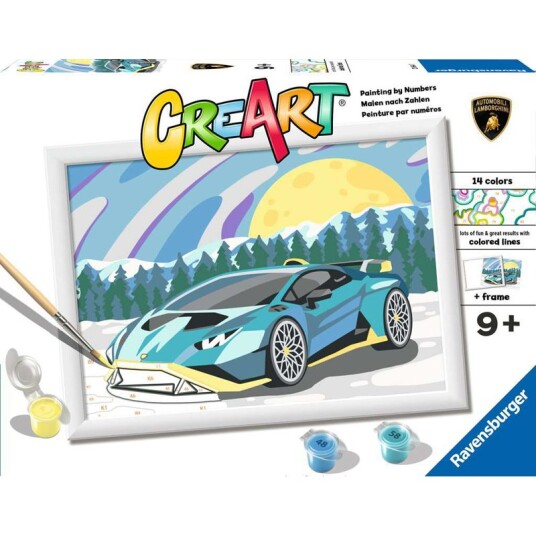Ravensburger CreArt Mal-Etter-Tall Blå Lamborghini Ravensburger CreArt Mal-Etter-Tall Blå Lamborghini