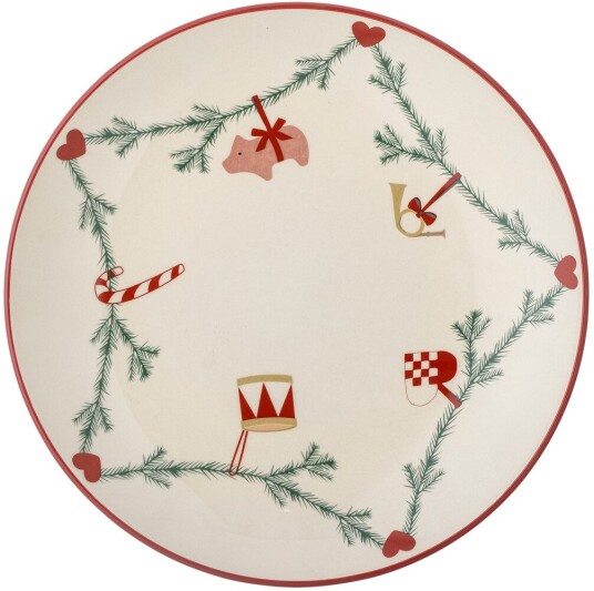 Bloomingville Yule tallerken Ø25,5 cm Hvit