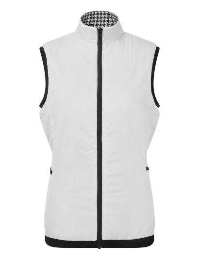 FootJoy Insulated Reversible Houndstooth Vest - White - M FootJoy Insulated Reversible Houndstooth Vest - White - M
