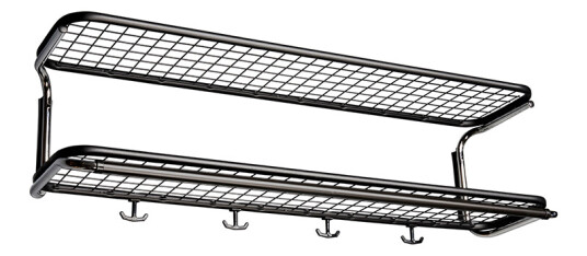 Essem Design Classic 650 hattehylle sort/krom, 2 niv?er, 50 cm