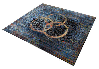Drum N Base Vintage Drum Rug Blå Drum N Base Vintage Drum Rug Blå