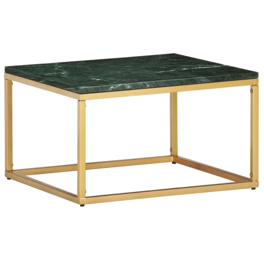 vidaXL Salongbord grønn 60x60x35 cm ekte stein med marmorstruktur