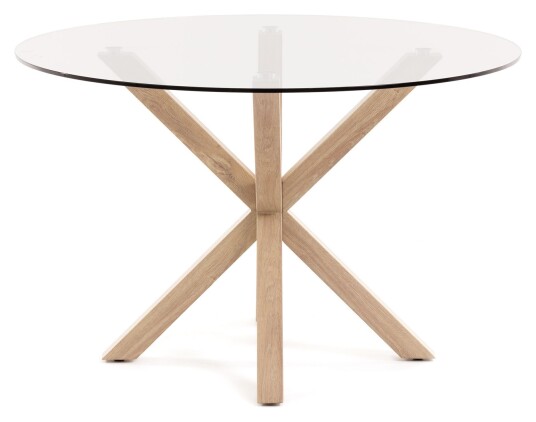 Kave Home Arya Spisebord - Natur/Glass, Ø119 1606025-02-0 1606026-01-0 Kave Home Arya Spisebord - Natur/Glass, Ø119 1606025-02-0 1606026-01-0