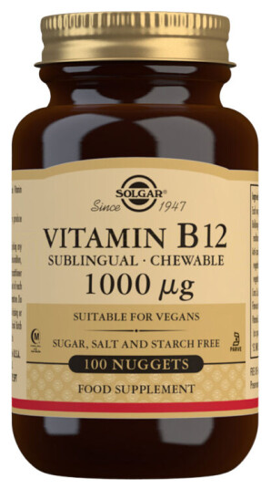 Solgar Vitamin B12 100 tyggetabletter 1000 ug 100 Tabletter
