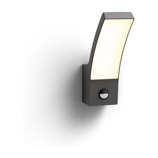 PHILIPS SPLAY IR LED VEGGLAMPE 12W 2700K, ANTRASITT PHILIPS SPLAY IR LED VEGGLAMPE 12W 2700K, ANTRASITT
