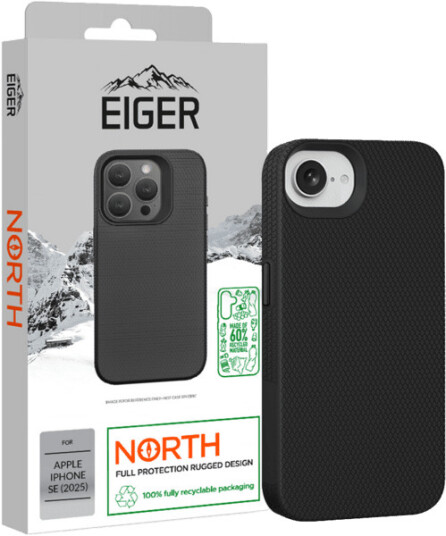 Eiger North GRS Deksel for iPhone 16e Svart