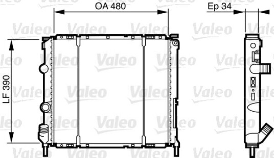 VALEO 732474 Radiator motorkjøling