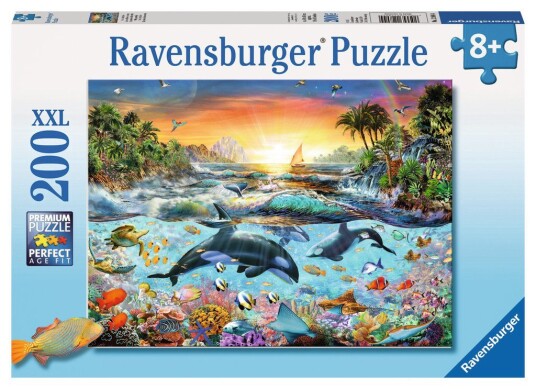 Ravensburger Puslespill 200XXL Brikker Orca Paradis