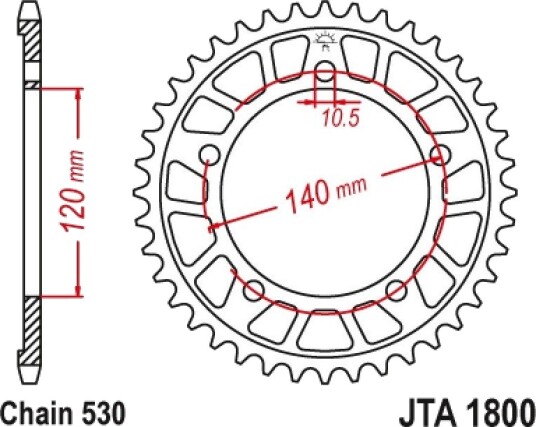Kjedehjul JTSPROCKETS JTA1800.45