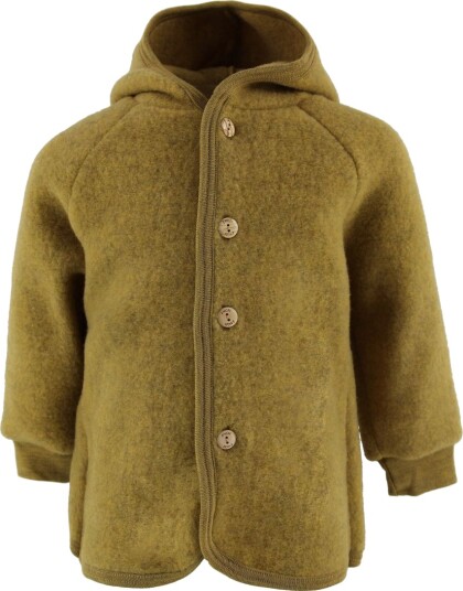 Engel Hooded Cardigan m. Treknapper Saffron Mélange 62-68