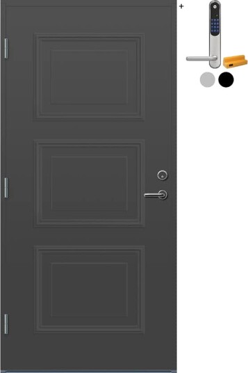 Ytterdør Bygg1 Moi med Yale Doorman Classic Home