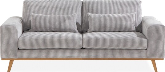 Copenhagen 2 seters Manchestersofa Lys grå