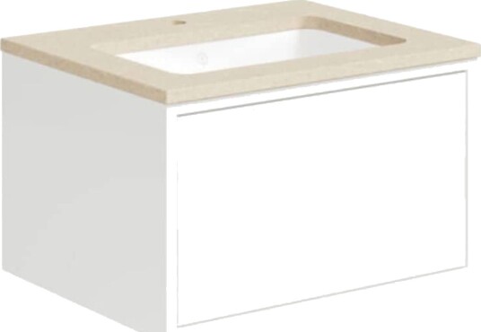 Gustavsberg Ducentic Servantskap med Benkeplate Hvit / 60cm Beige Royal 1 Hull for Kran Gustavsberg Ducentic Servantskap med Benkeplate Hvit / 60cm Beige Royal 1 Hull for Kran