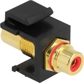 Delock Modulinnlegg Rca Svart Red Insulator