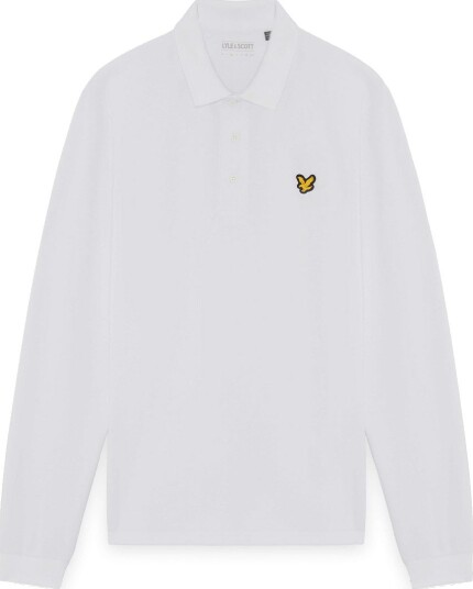 Lyle & Scott Golf Long Sleeve Polo Hvit Golf pologenser herre White Large