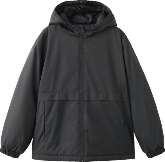 Mango Hood Puffer Coat Black 12