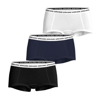 Björn Borg Truser 3P Everyday Cotton Boxer Shorts Svart/Marine/Hvit bomull X Small Dame